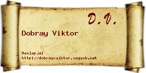 Dobray Viktor névjegykártya