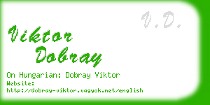 viktor dobray business card